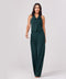 Flared Leg Formal Dark Green Pant
